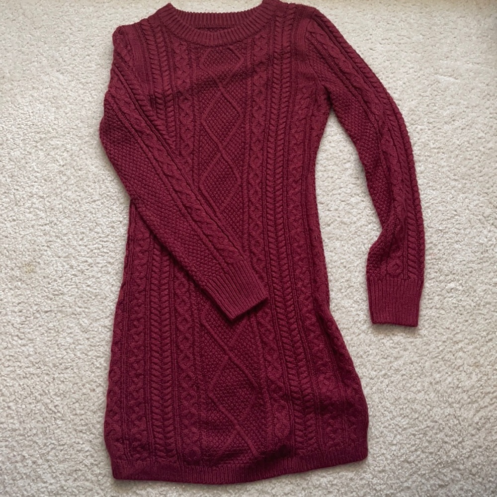 Red/maroon sweater dress